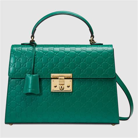 gucci sylvie silk green|gucci padlock handbags.